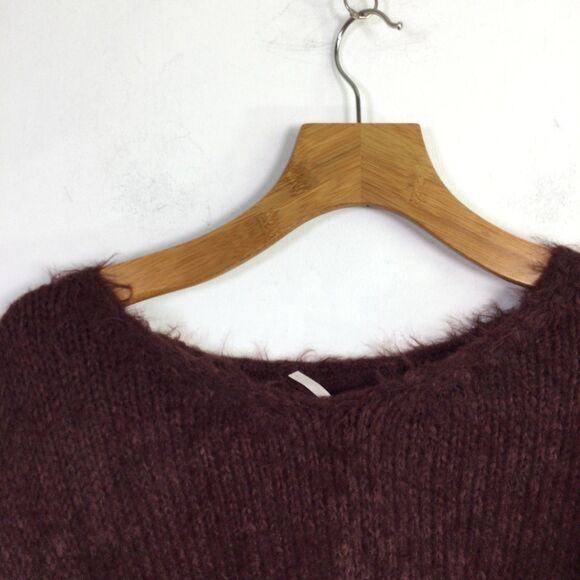 Free People Women's Pullover Crop Sweater Olivia Long Sleeve Decadent Size L NWT - Picture 3 of 16